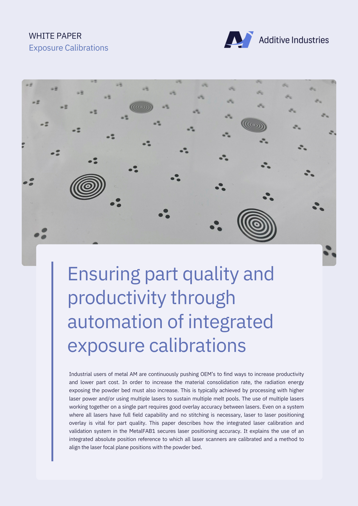 White Paper Exposure Calibrations Cover